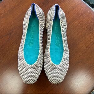 Limited Edition Rothy’s The Square Jewel Box - Metallic ballet flat EUC Size 6.5